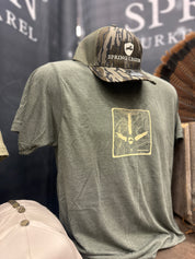 Topo Track Lightweight Tee - Military Green