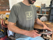 Topo Track Lightweight Tee - Military Green