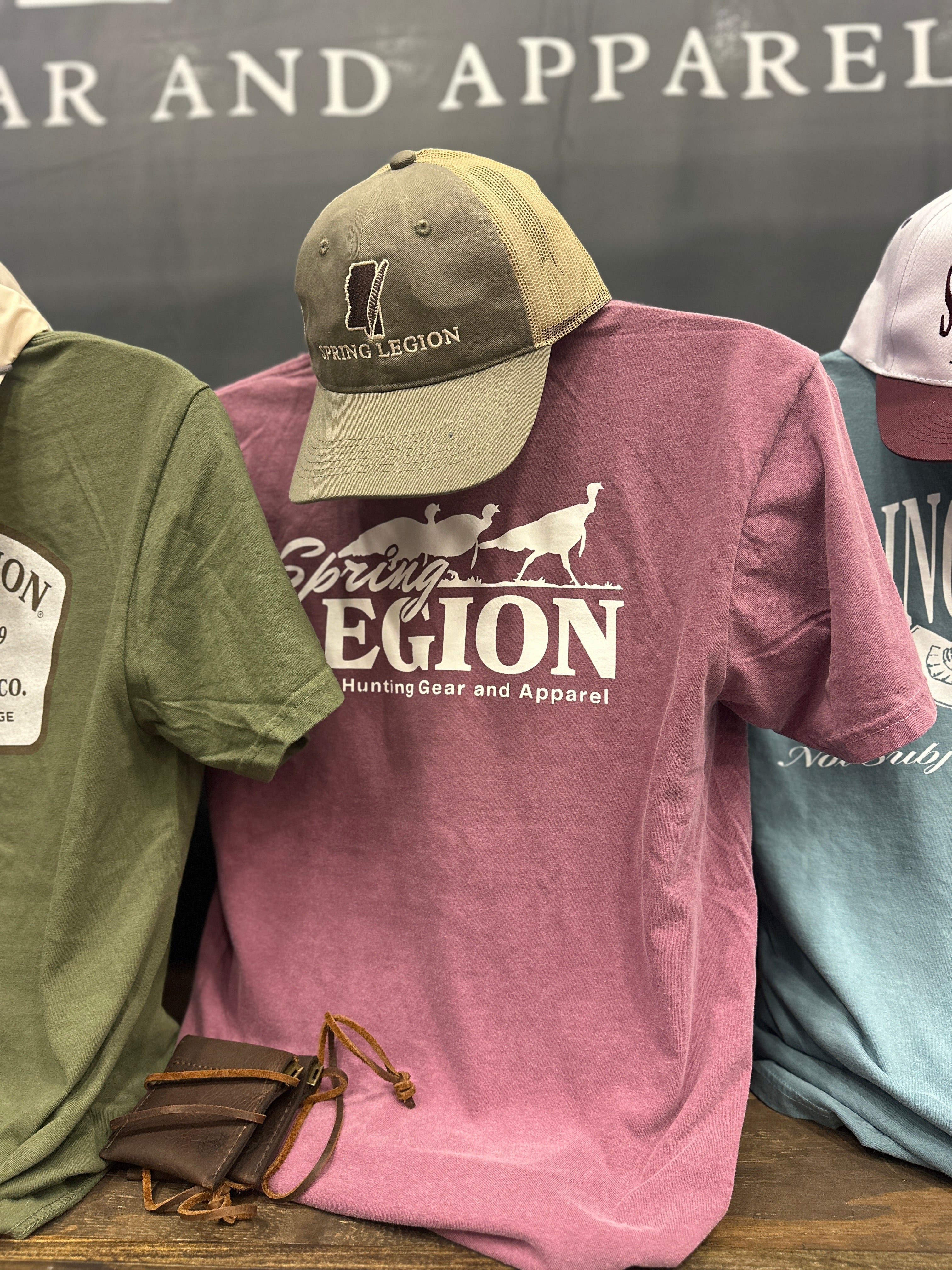 Walking Turkeys Pocket Tee Shirt - Berry