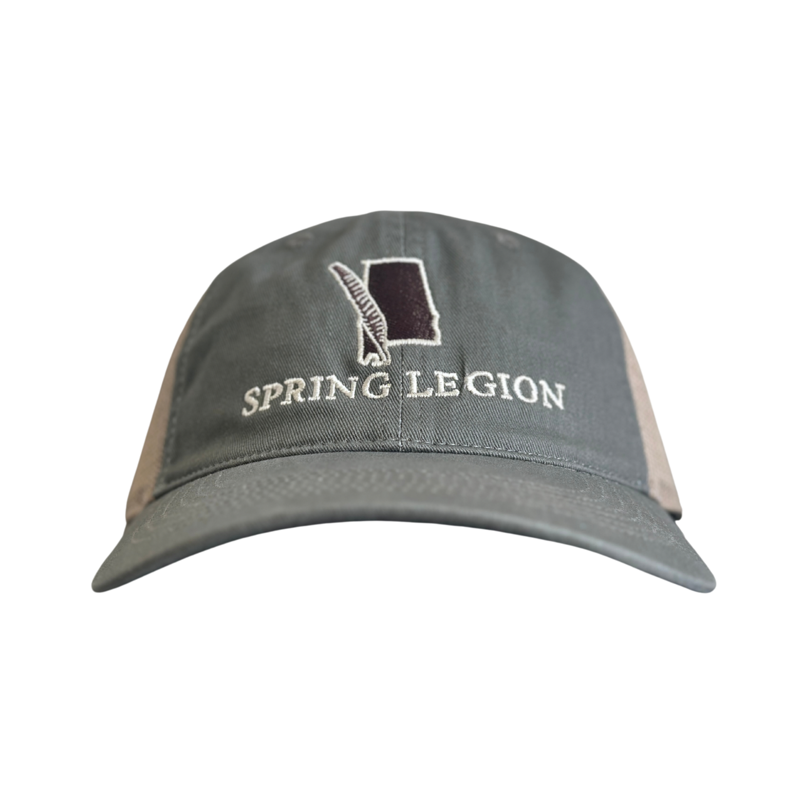 Alabama Turkey Feather Platinum Unstructured Meshback Hat - Olive/Khaki