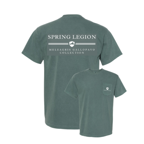 Spring Legion Meleagris Gallopavo Collection Pocket Tee - Blue Spruce