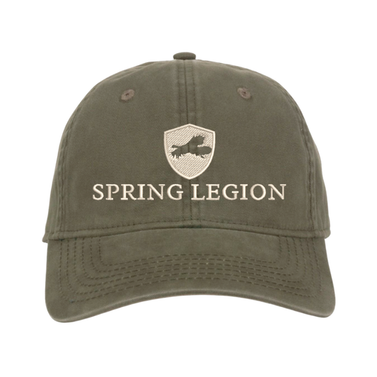 Spring Legion, olive, green, casual, hat, turkey hunting, waterfowl, deer, nice, unstructured, outdoor, washed cotton, classy