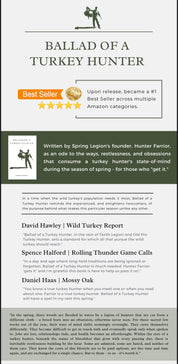 ballad of a turkey hunter, tenth legion, old pro, spring, farrior, hunter farrior, book, hunting, call, how, mossy oak, nwtf