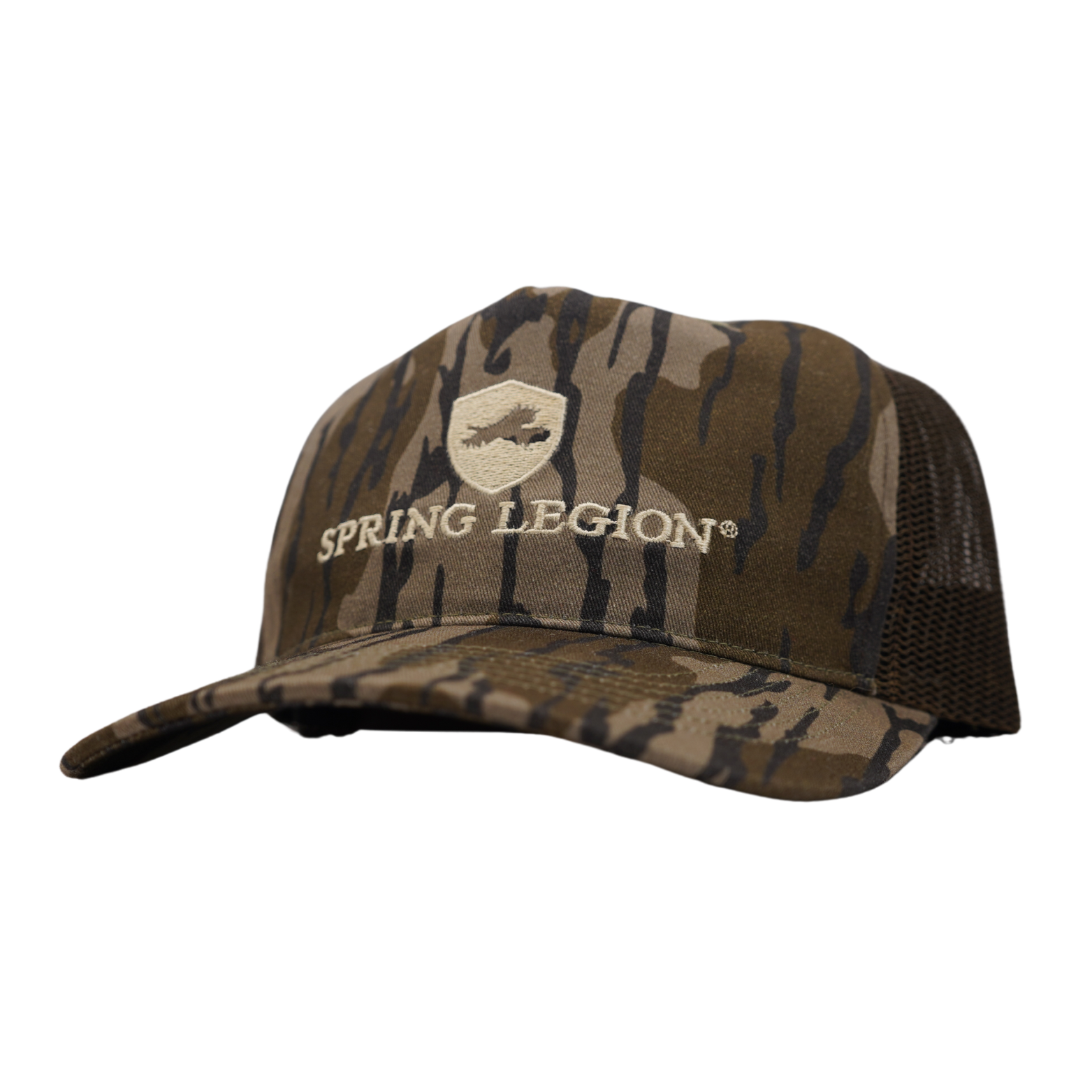 Spring Legion 5-Panel Mesh Back Hunting Hat - Mossy Oak Original Bottomland