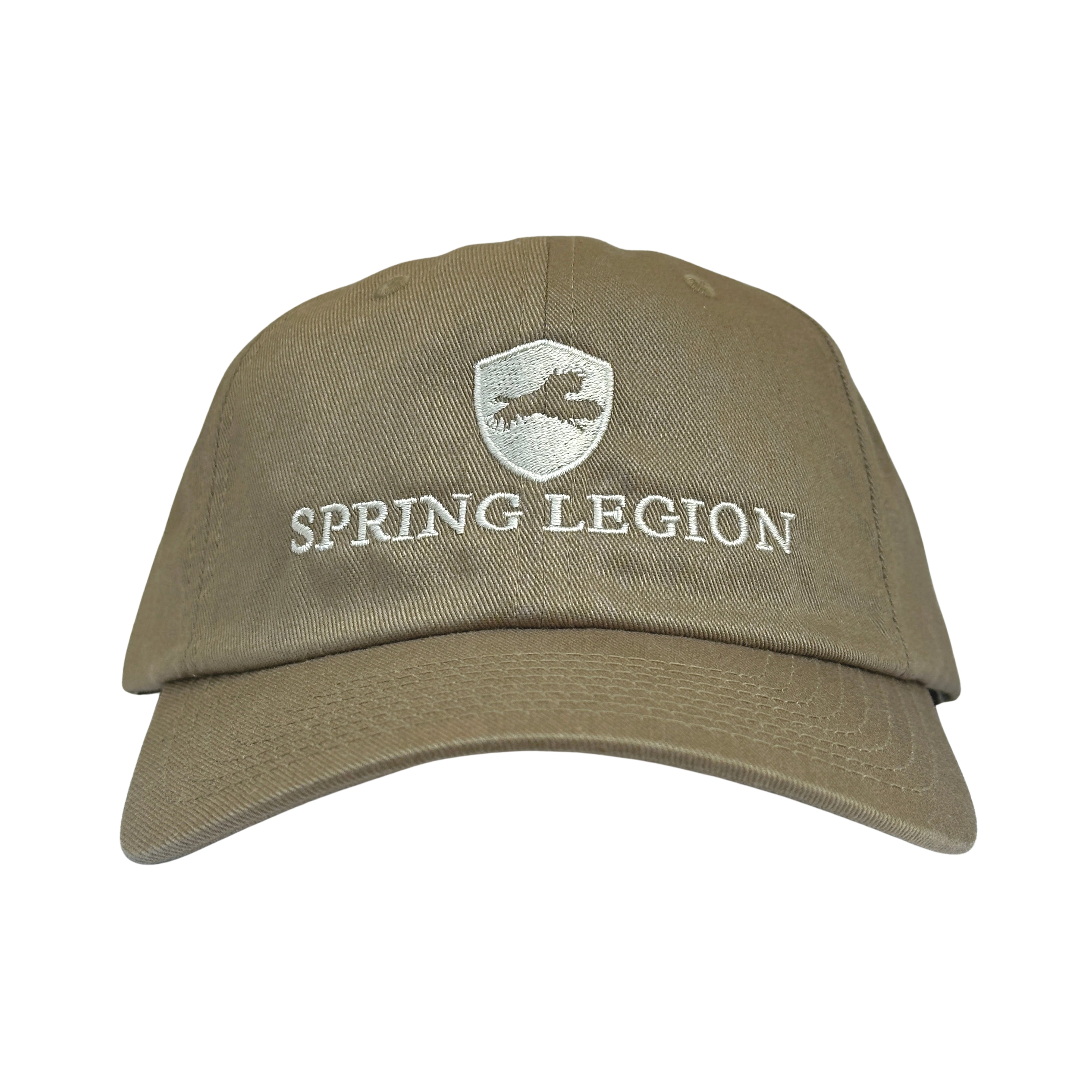 Leather Strap Canvas Cotton Hat - Dirt Brown