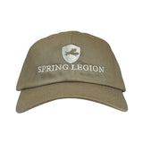 Leather Strap Canvas Cotton Hat - Dirt Brown