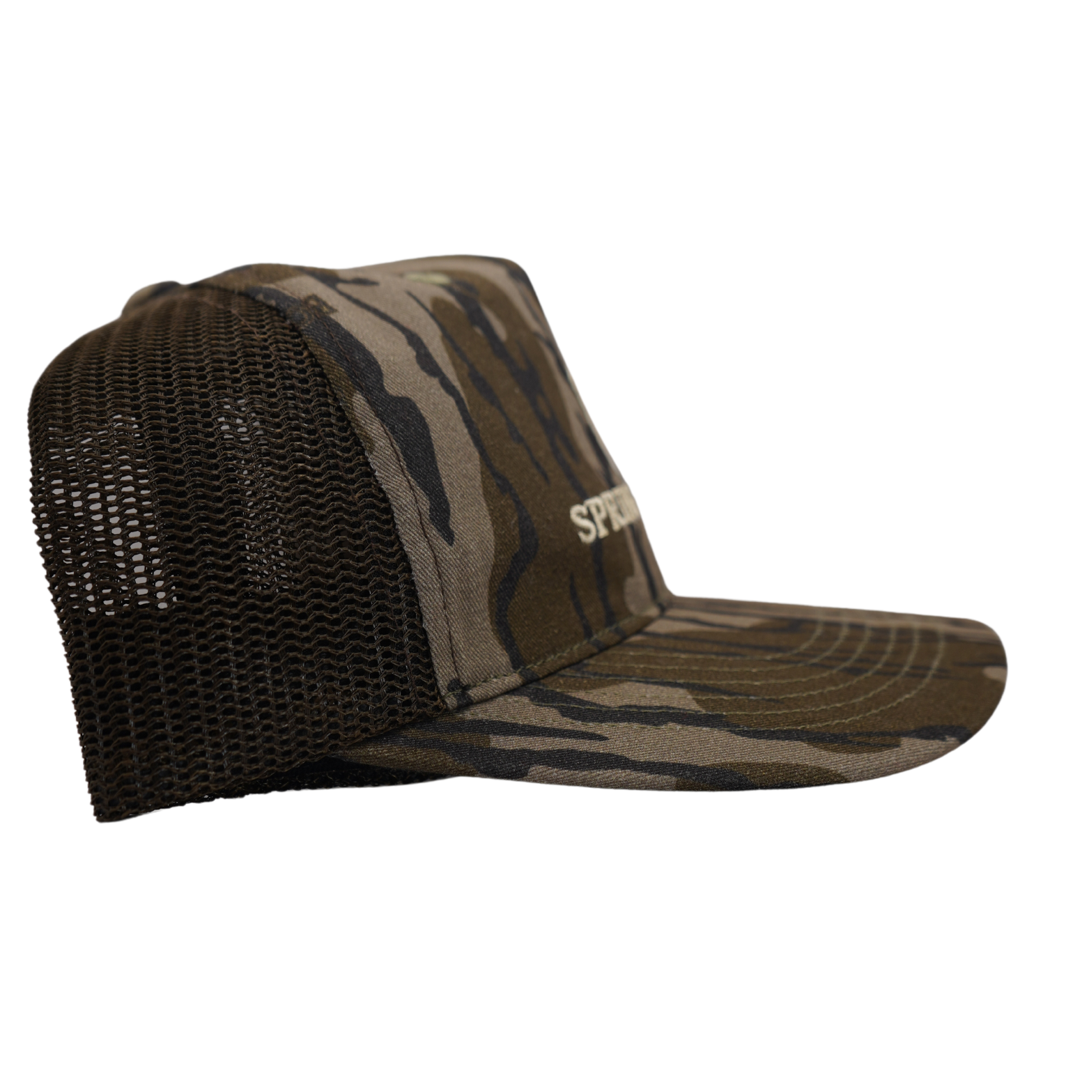 Old School 5-Panel Spring Legion Mesh Back Hunting Hat - Mossy Oak Original Bottomland