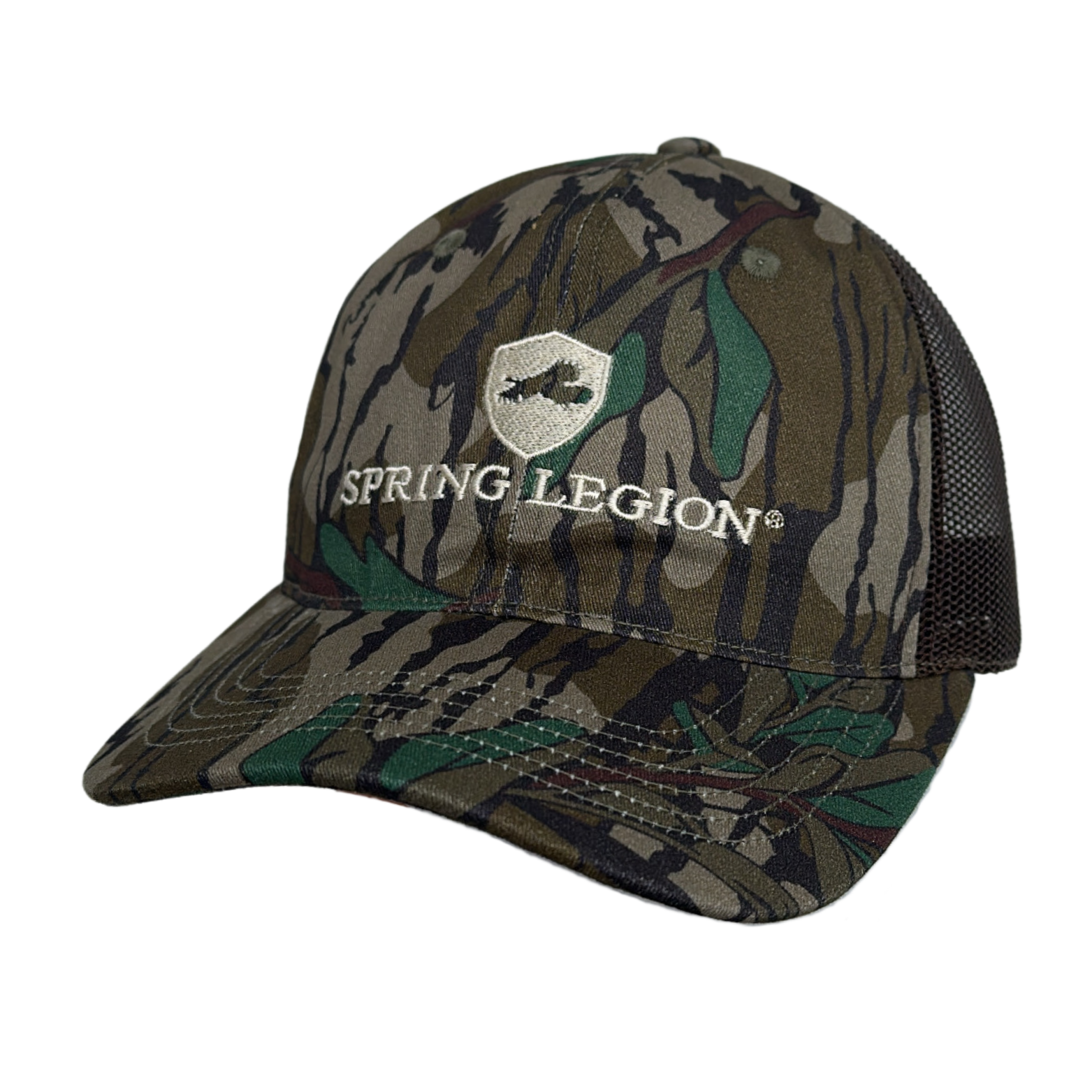 6-Panel Unstructured Mesh Back Turkey Hunting Hat - Mossy Oak Greenleaf