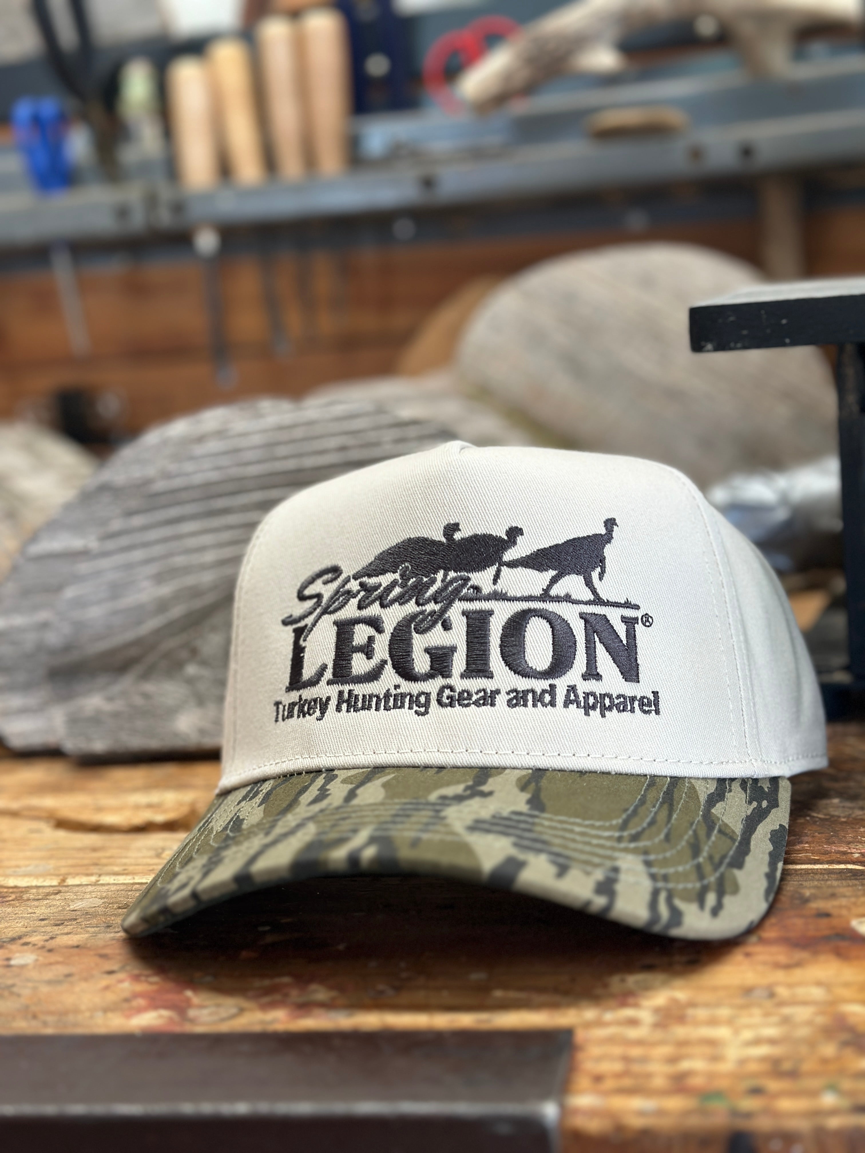 Two-Toned Walking Turkeys Hat - Original Bottomland / Khaki