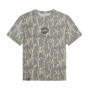 mossy oak treestand wash out tee, washout shirt, vintage, faded, retro, old school, vintage wash, bottomland, green leaf, greenleaf, original treestand, mossy oak, pattern