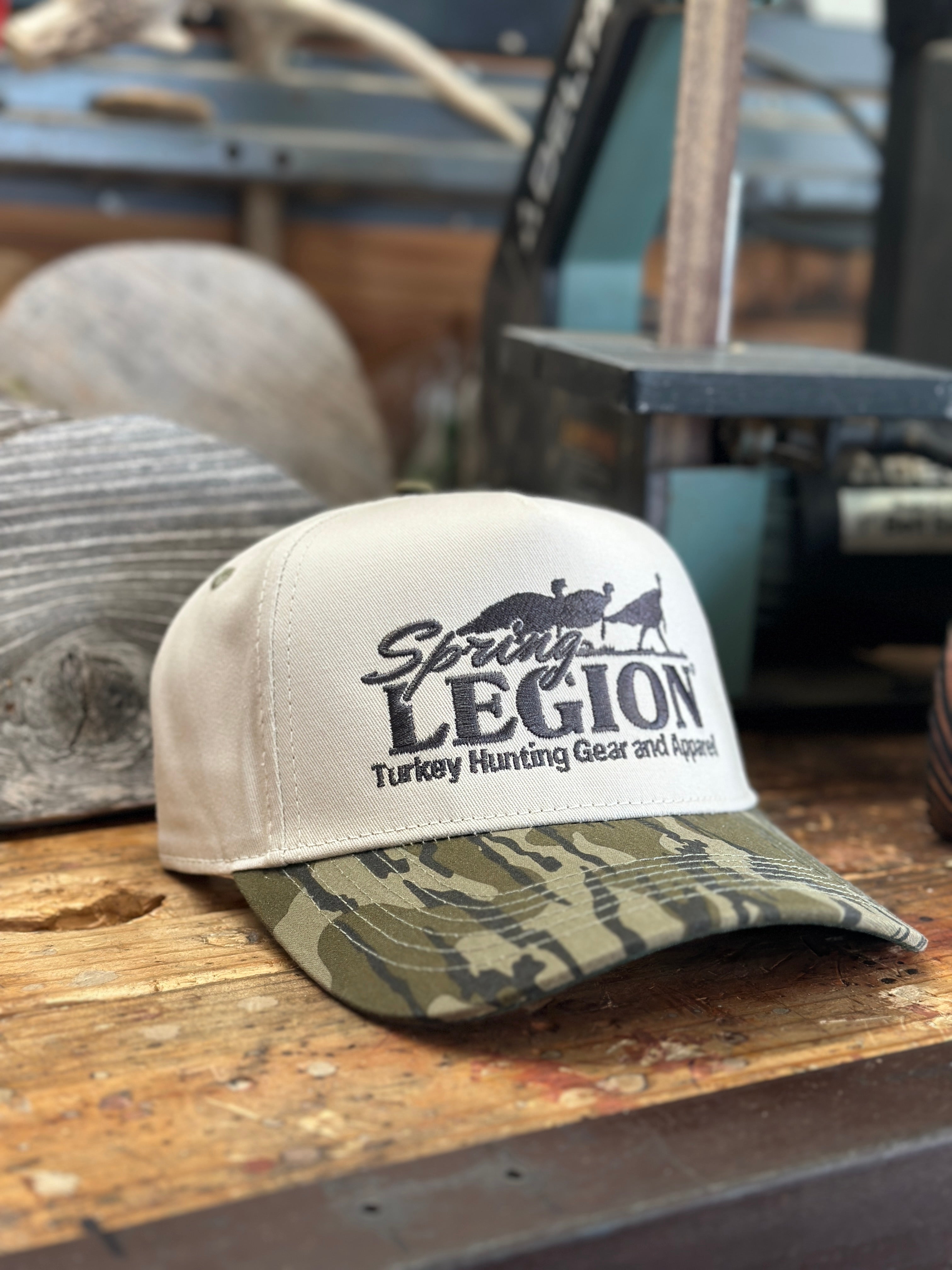 Two-Toned Walking Turkeys Hat - Original Bottomland / Khaki