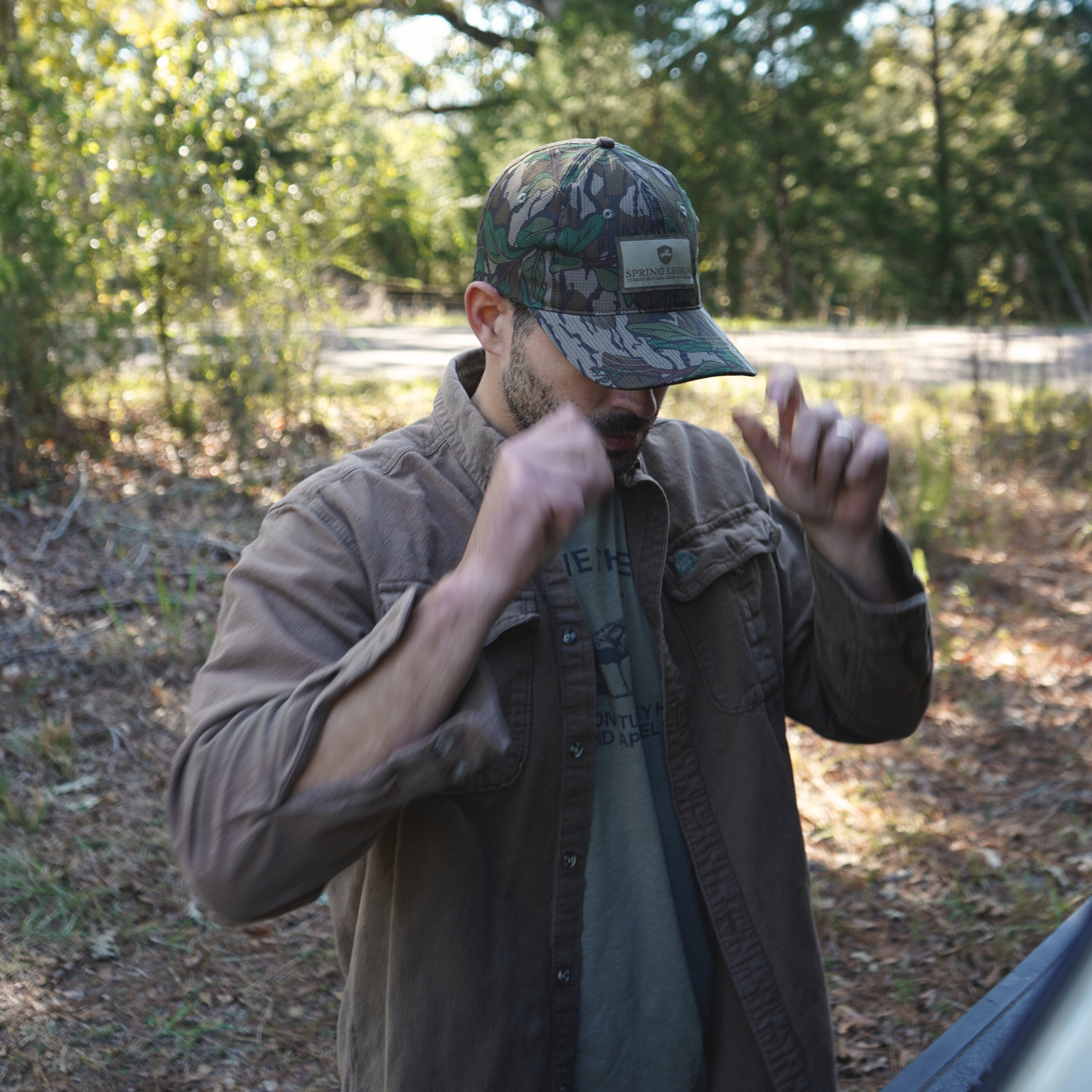 Woven Label Stretch Hat - Breathable Greenleaf