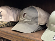 Mississippi Turkey Feather Platinum Unstructured Meshback Hat - Olive/Khaki