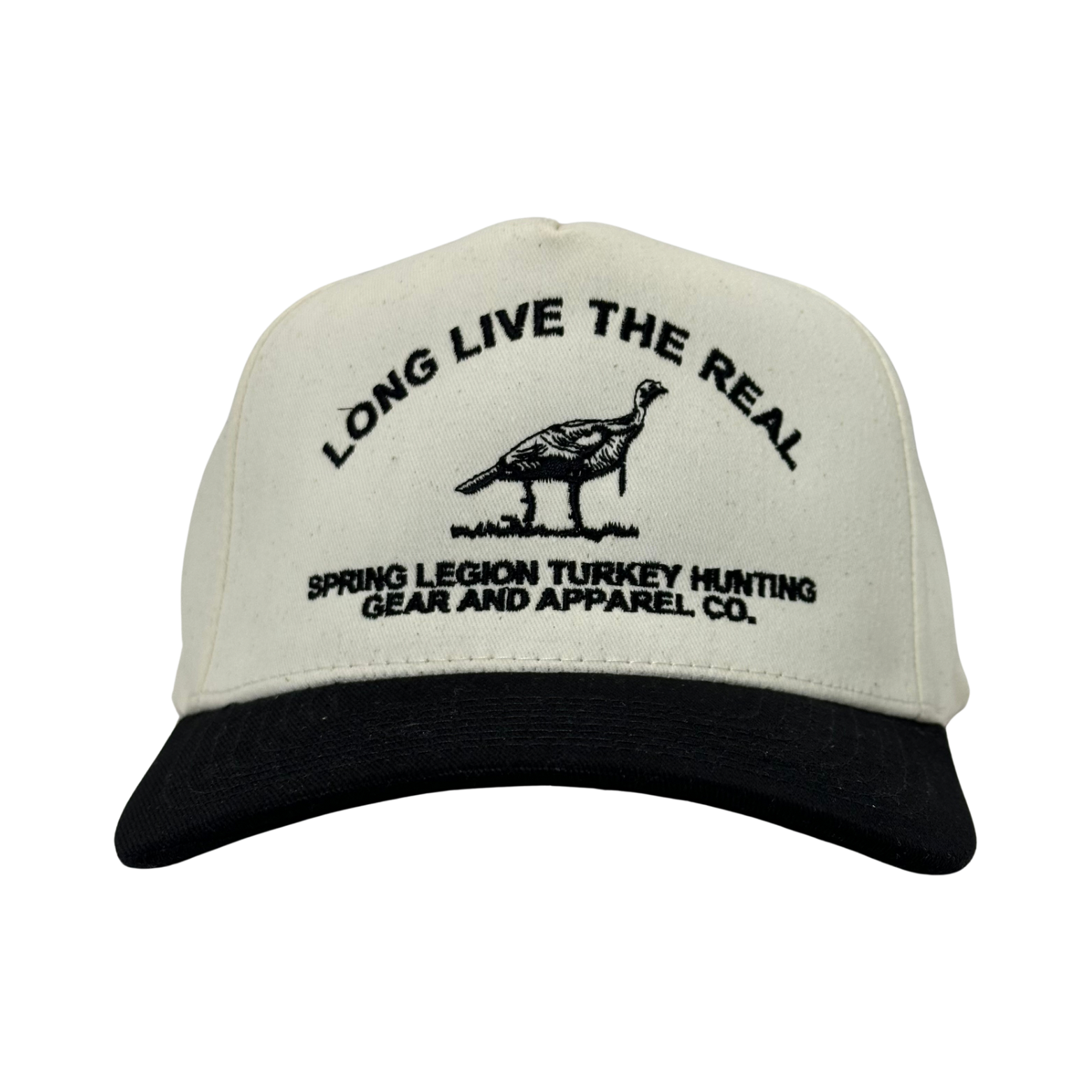 Long Live The Real Five-Panel Hat - Black/Natural