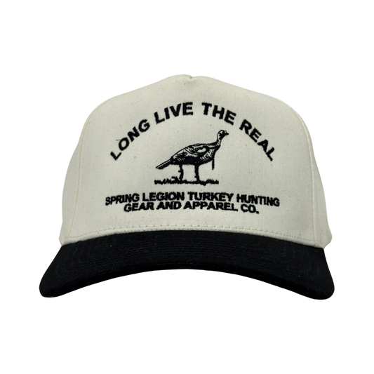 Long Live The Real Five-Panel Hat - Black/Natural