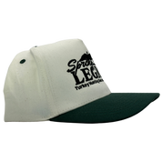 Walking Turkeys Vintage Font 5-Panel Hat - Green/Natural