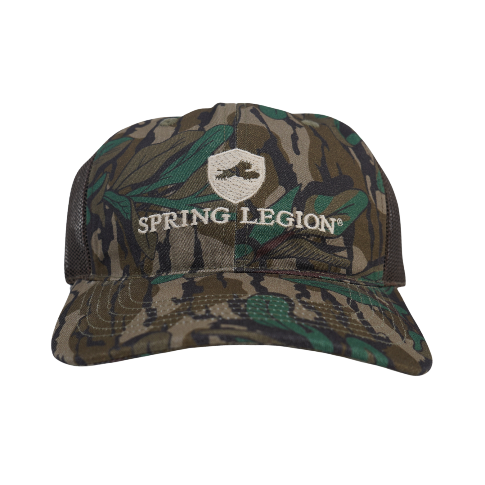 6-Panel Mesh Back Hat - Mossy Oak Greenleaf