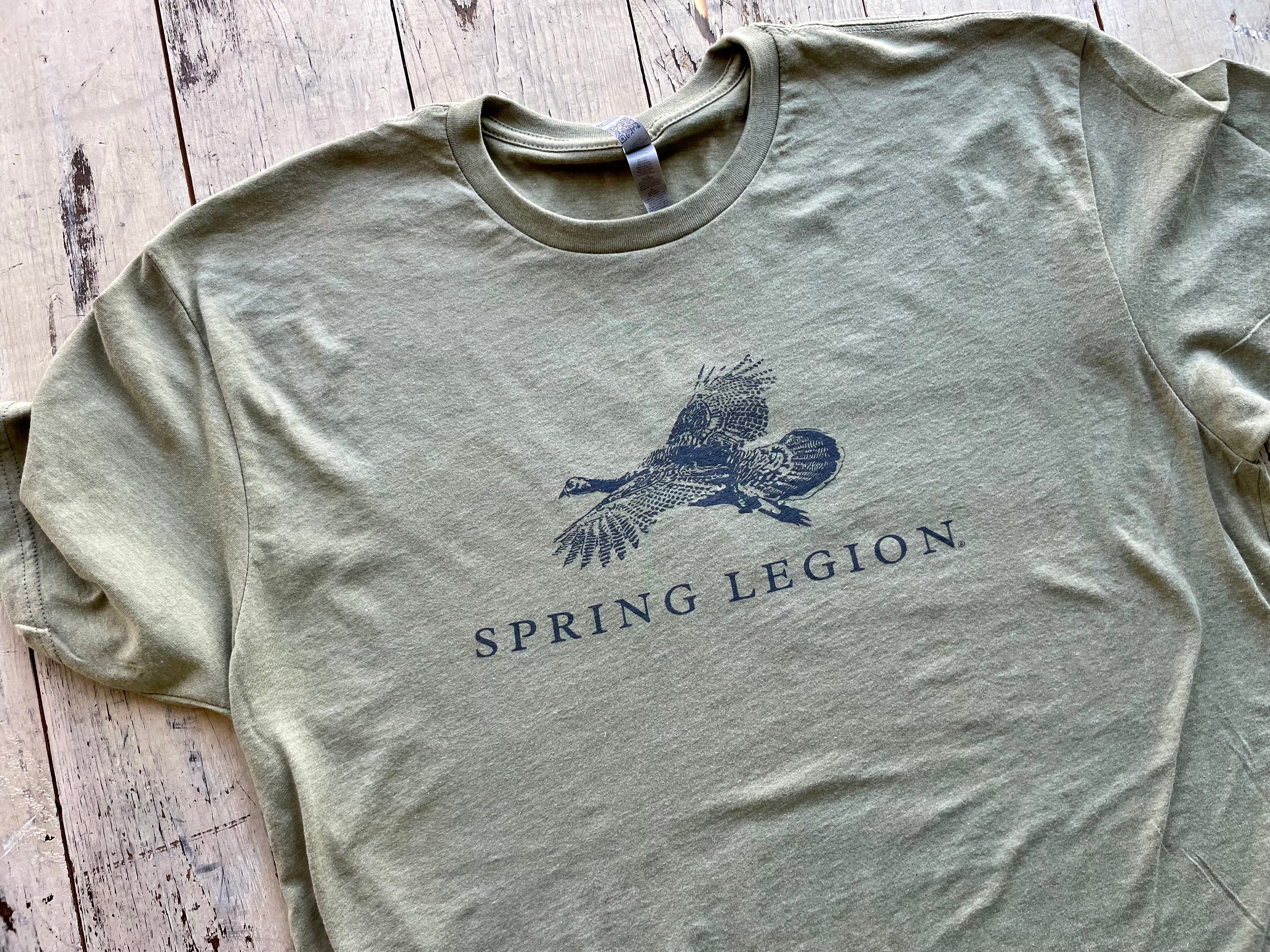 Throwback Flying Turkey CVC Tee - Light Olive