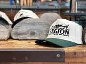 Walking Turkeys Vintage Font 5-Panel Hat - Green/Natural