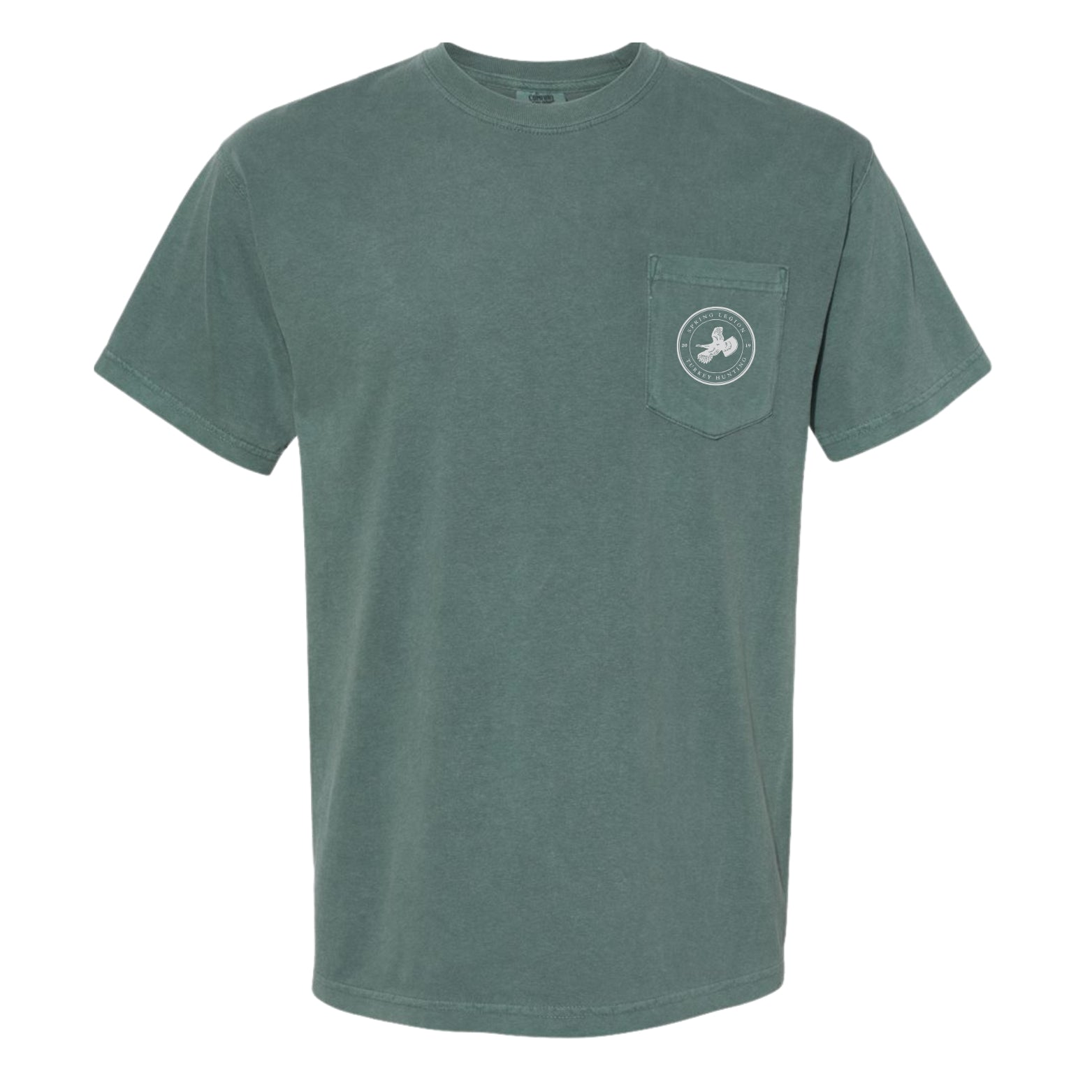 Circle Turkey Pocket Tee - Blue Spruce
