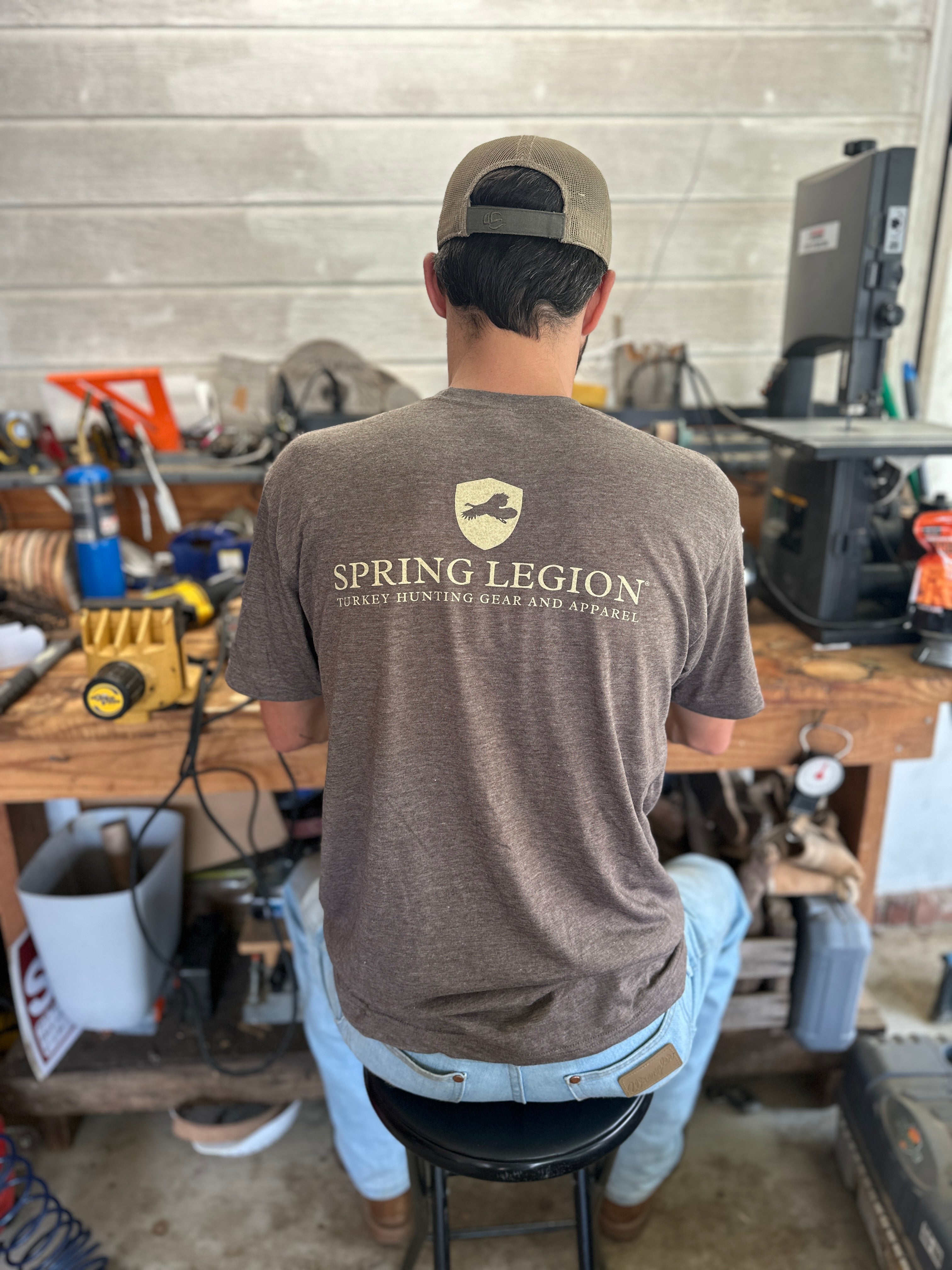 Classic Logo Lightweight Tee - Heather Brown