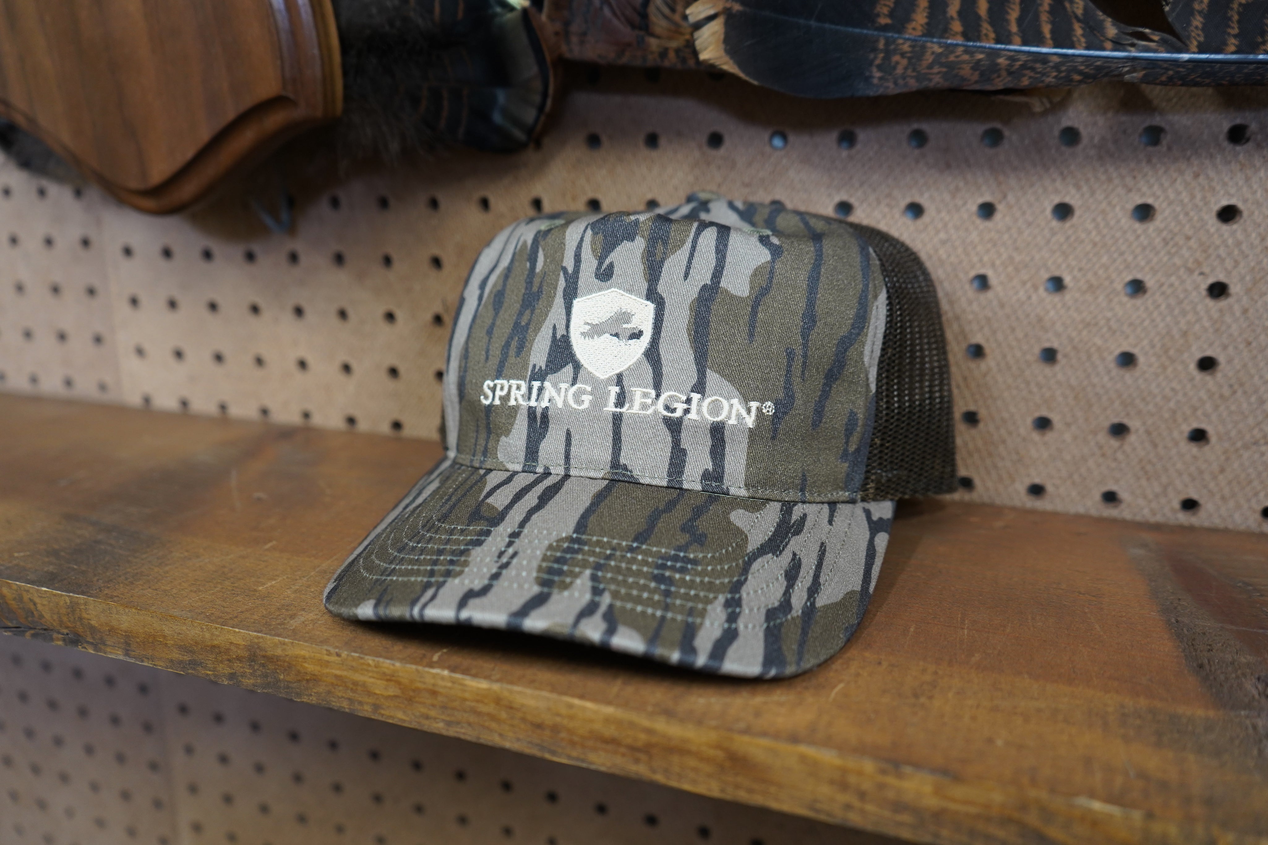 Old School 5-Panel Spring Legion Mesh Back Hunting Hat - Mossy Oak Original Bottomland