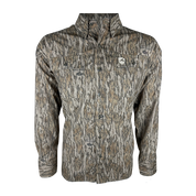 bottomland shirt, camo hunting, turkey hunting shirt, lightweight, nomad, ol tom, sika, mossy oak, stretch, breathable, best, old school, new, original, breathable, warm weather, dry fit,