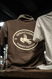 Oval Flying Turkey Tee - Brown