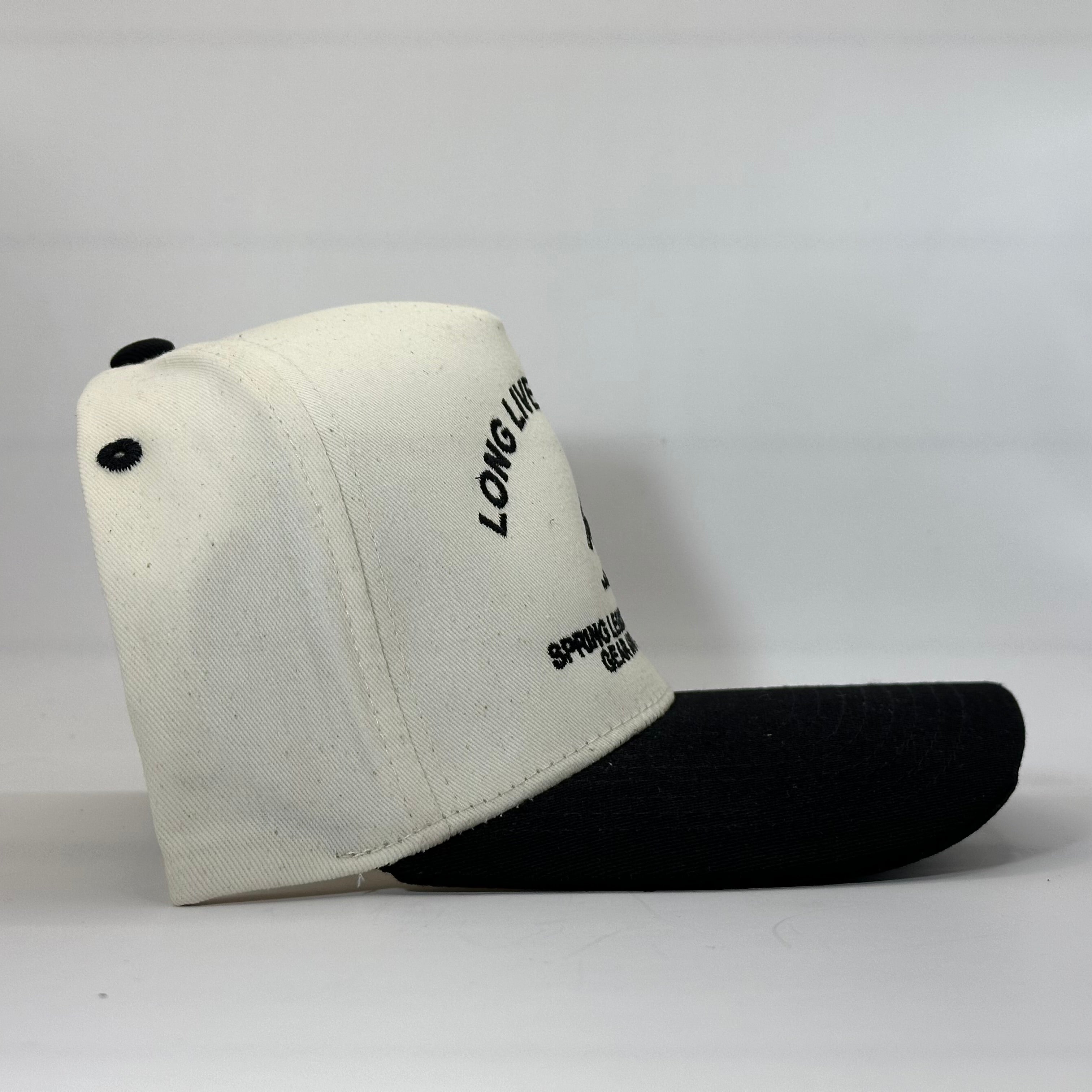 Long Live The Real Five-Panel Hat - Black/Natural