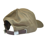 Leather Strap Canvas Cotton Hat - Dirt Brown