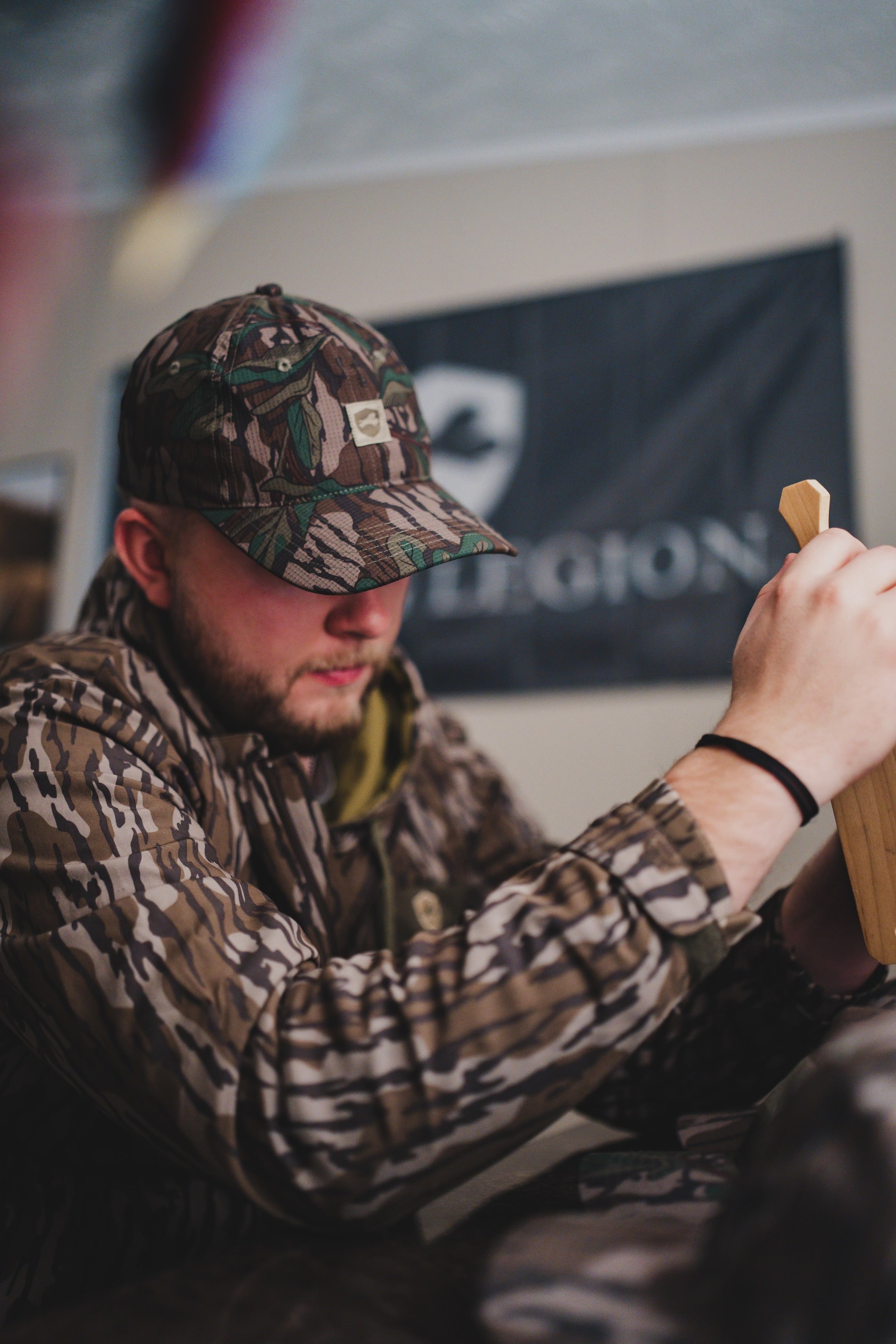 Square Label Stretch Hat - Breathable Greenleaf