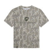 mossy oak treestand wash out tee, washout shirt, vintage, faded, retro, old school, vintage wash, bottomland, green leaf, greenleaf, original treestand, mossy oak, pattern