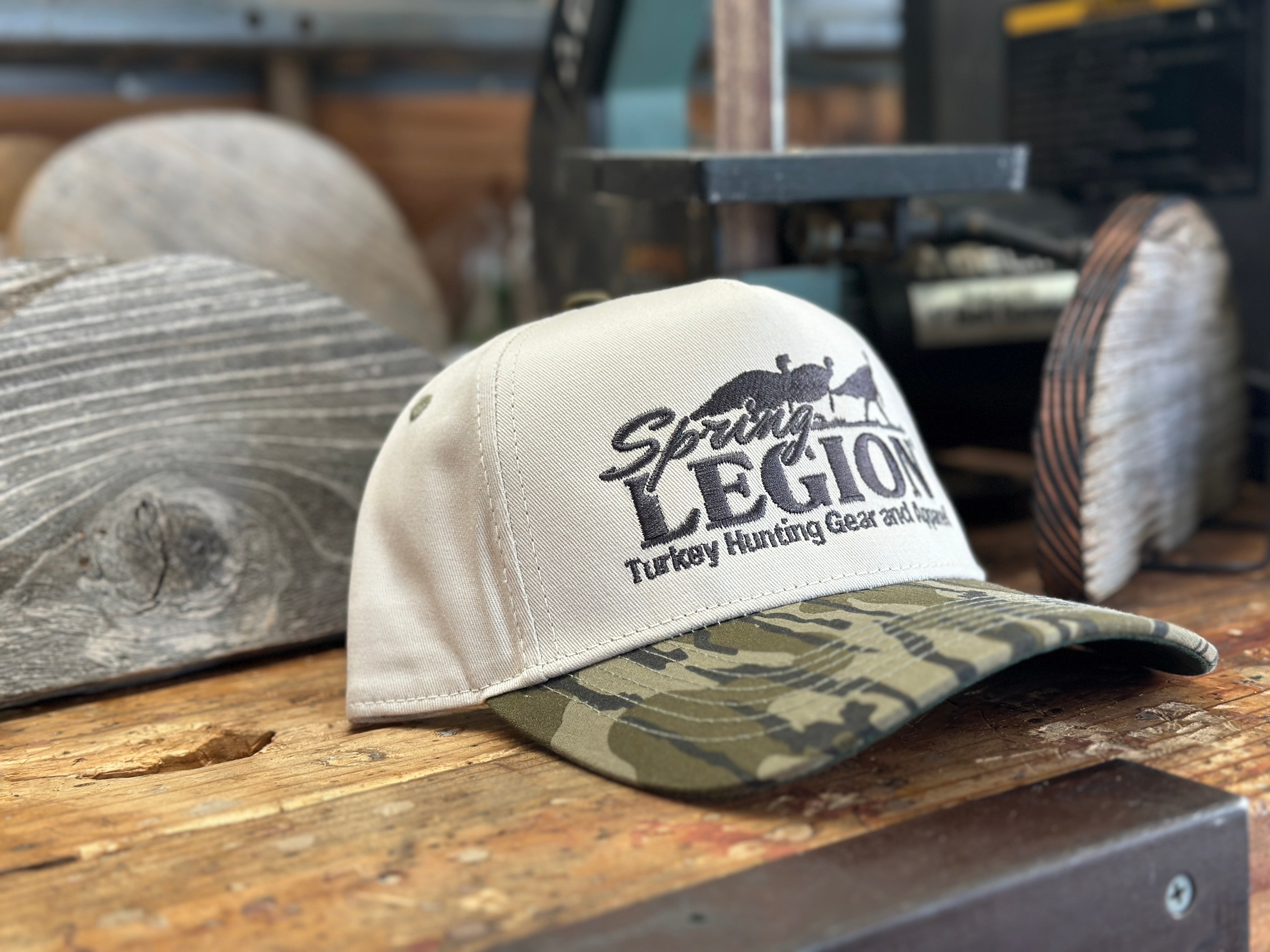 Two-Toned Walking Turkeys Hat - Original Bottomland / Khaki
