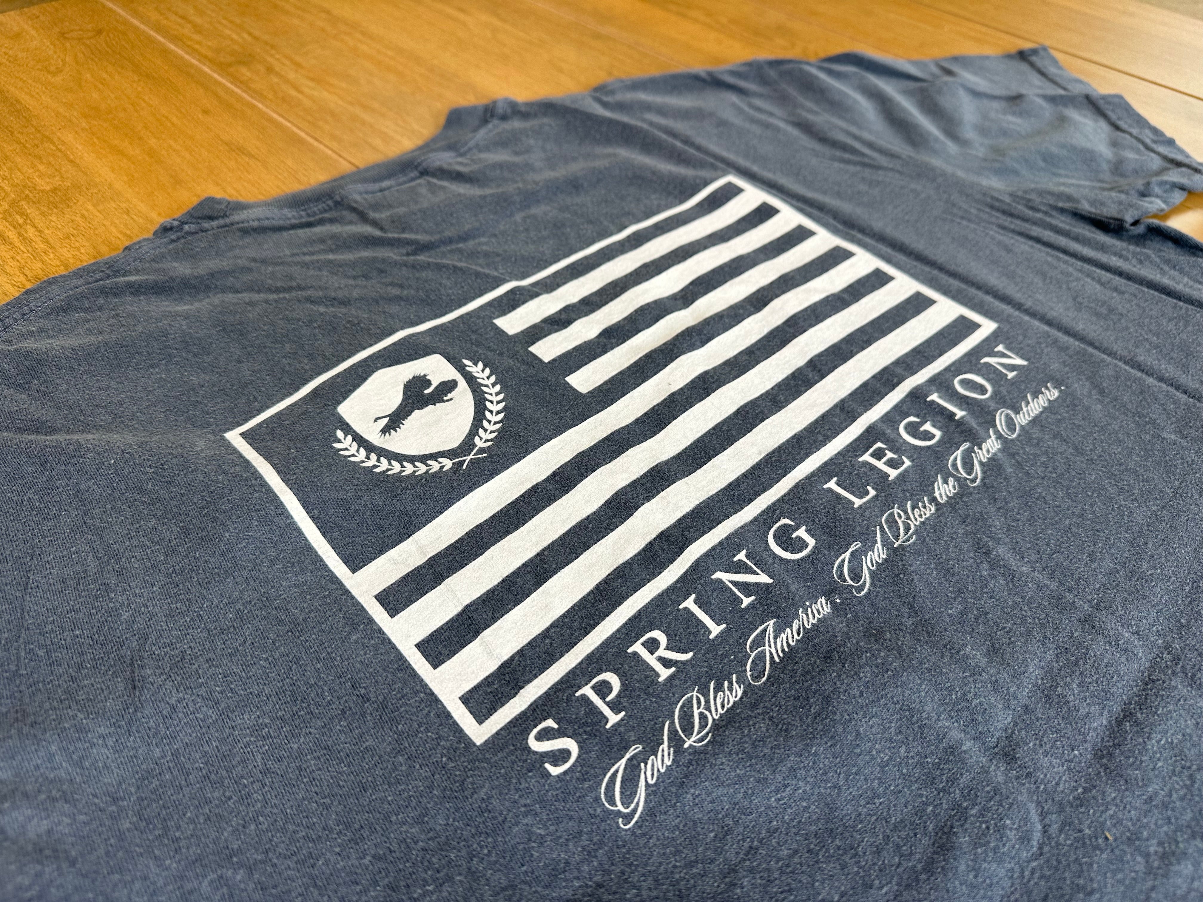 USA Flag Pocket Tee - Navy