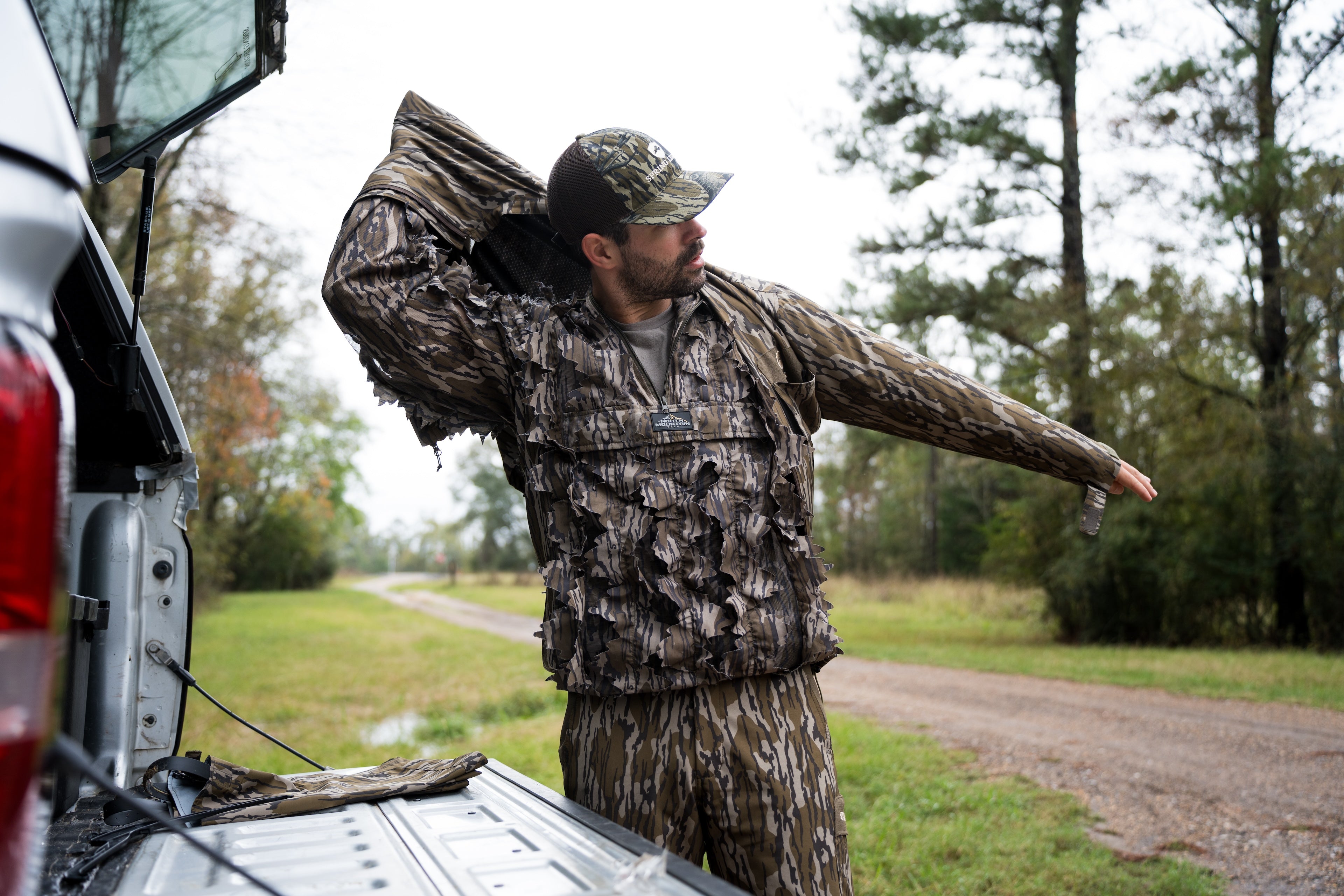 Spring Legion Lightweight Turkey Hunting Jacket Top - Mossy Oak Original Bottomland