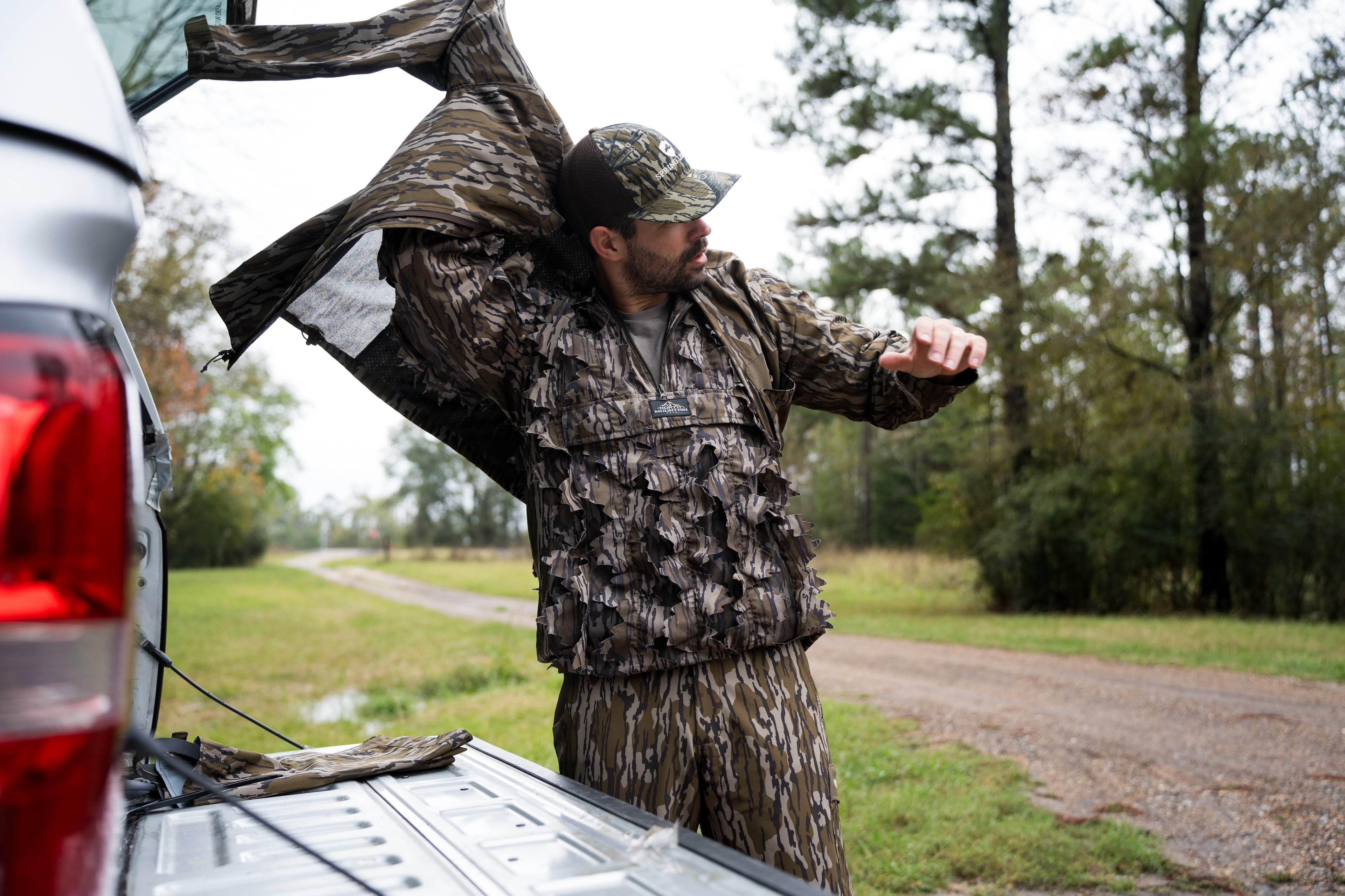 Spring Legion Lightweight Turkey Hunting Jacket Top - Mossy Oak Original Bottomland