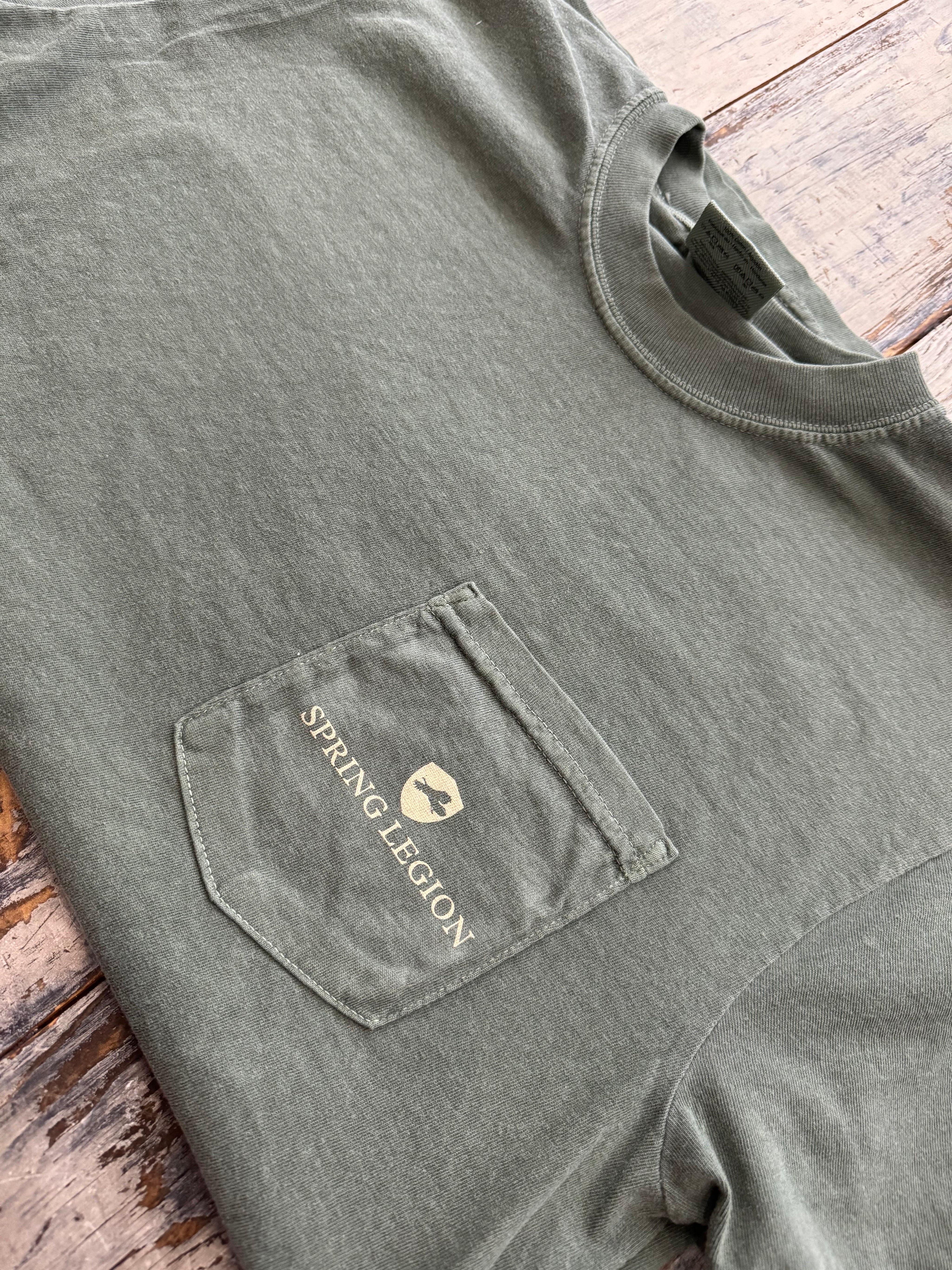 Classic Logo Pocket Tee - Moss