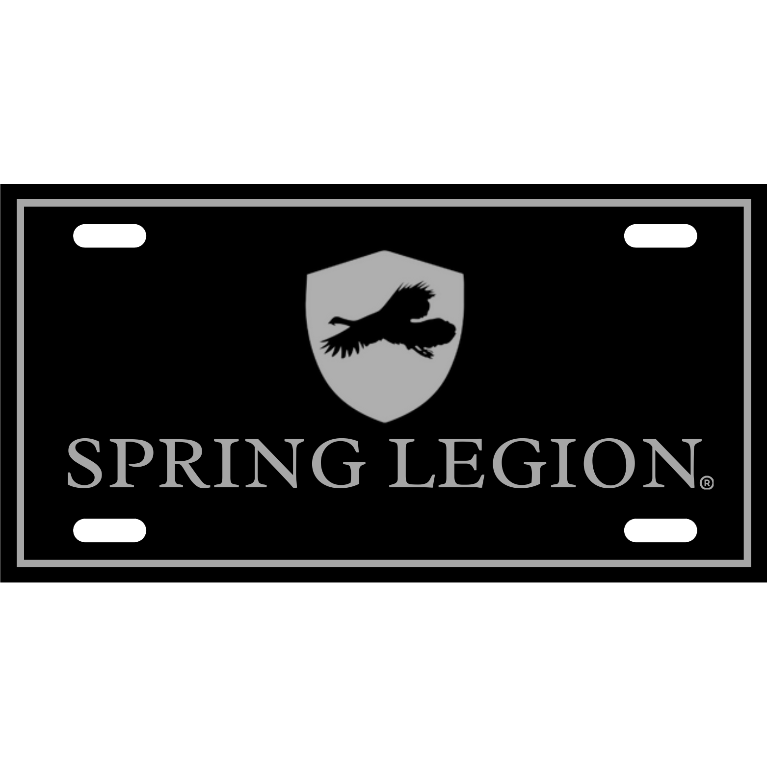 Spring Legion License Plate - Black