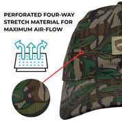 Square Label Stretch Hat - Breathable Greenleaf