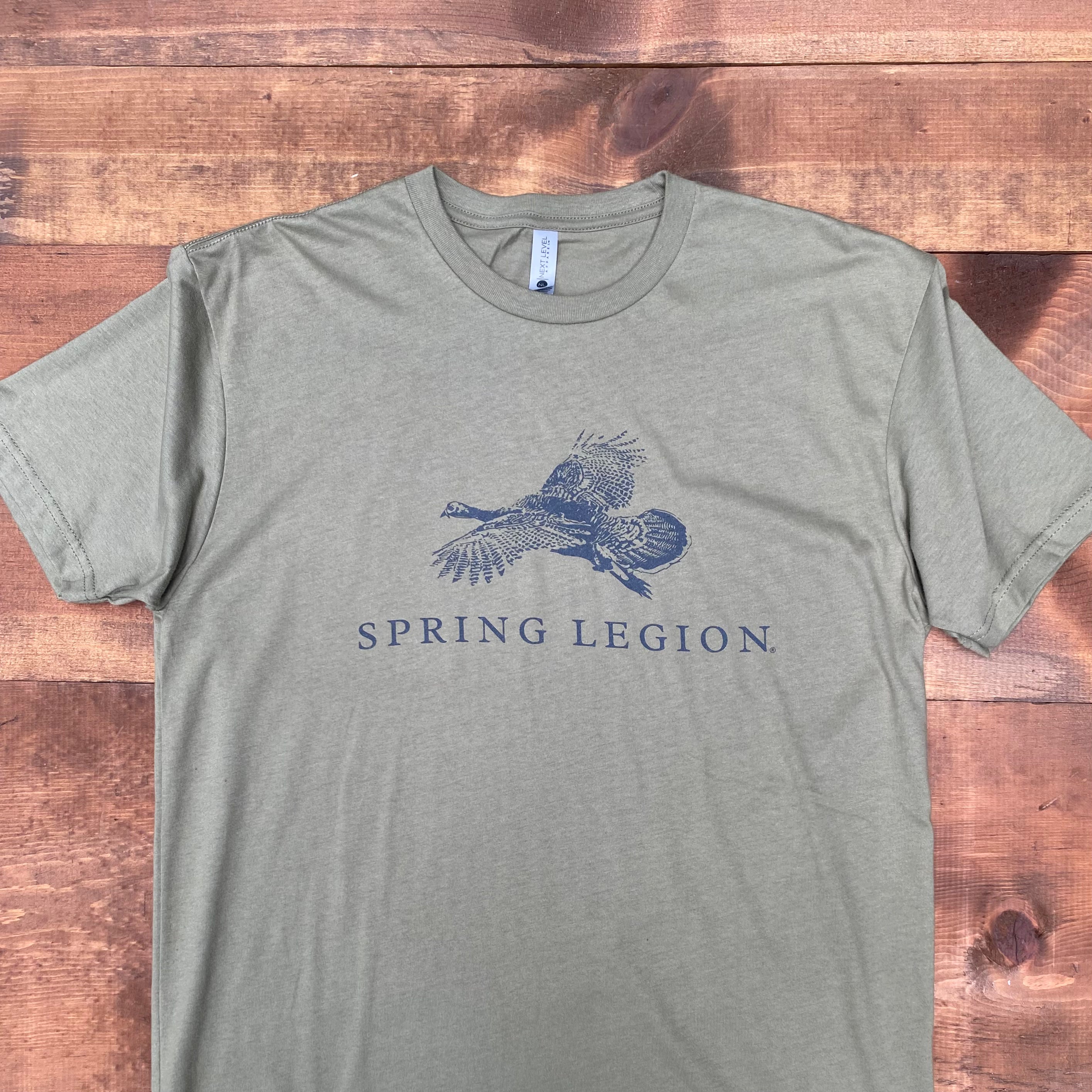 Throwback Flying Turkey CVC Tee - Light Olive